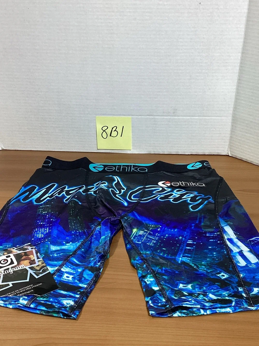 Ethika Black & Blue Neon City Boxer Briefs